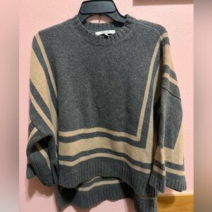 Derek Lam 10 Crosby Asymmetrical Color block Sweater In Beige and Grey S